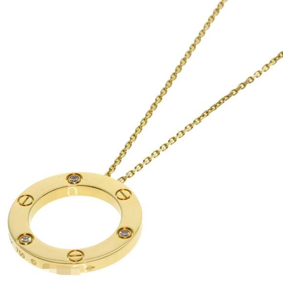 CARTIER Jewelry - Cartier Love Circle Diamond Necklace in 18K Yellow Gold for Women